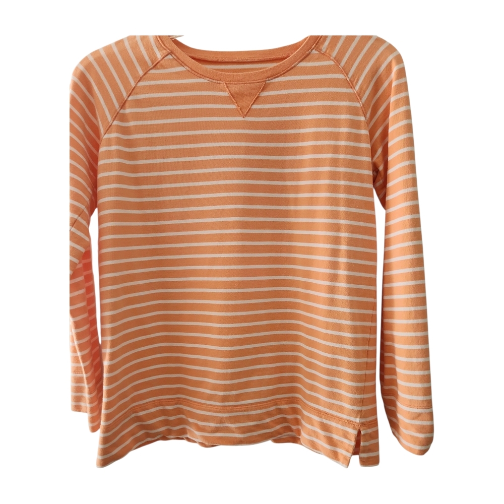 Real Comfort Pullover Jersey Size S Melon Stripes Long Sleeves Top